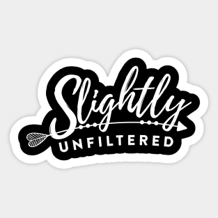 Slightly Unfiltered White Logo Sticker